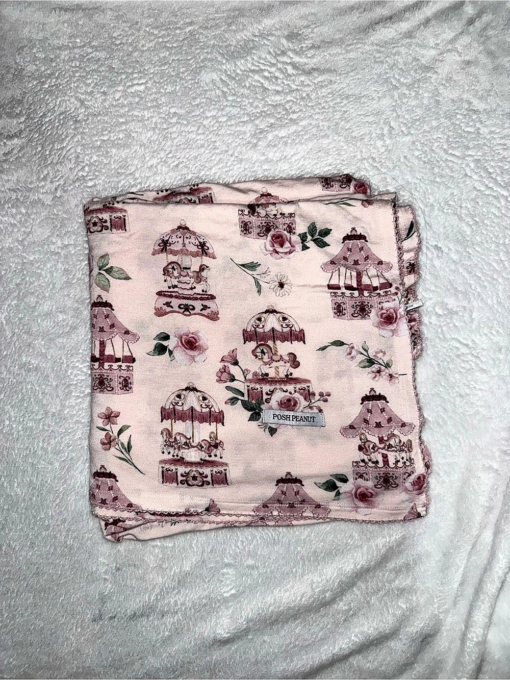 Posh Peanut Parisian Carousel Swaddle Blanket
